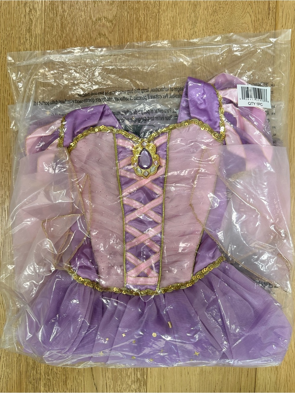 NWT Disney Store Rapunzel Tangled Princess Costume Dress Girls Size 4 Sealed